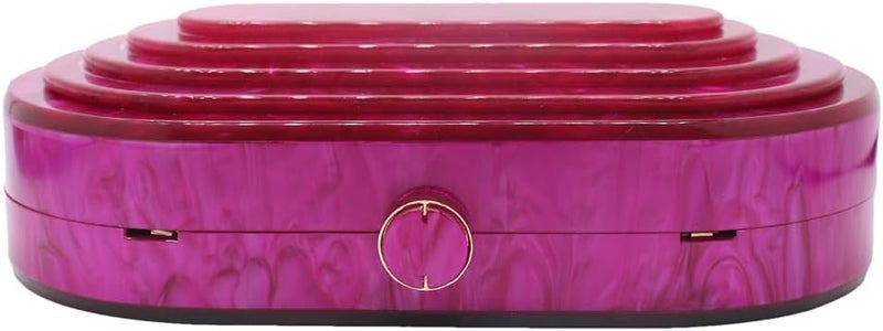 GSYPS Acrylic Evening Clutch Bag for Women Shell Shape Shoulder Crossbody Bag Glitter Marble Purse Handbag - Image 5